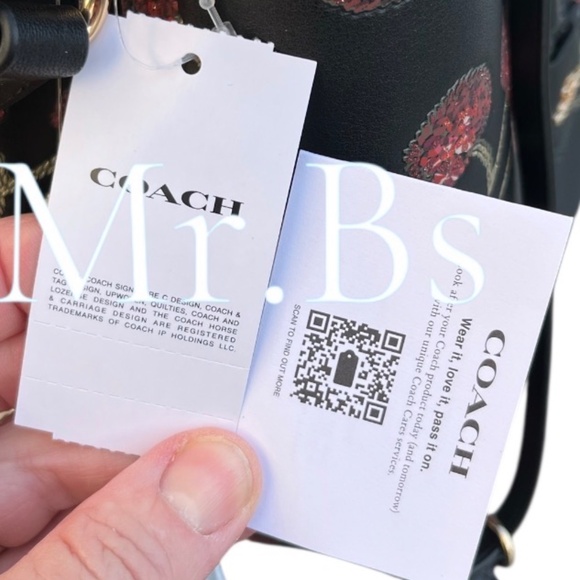 Coach Rowan Bucket Bag With Cherry Print Leather Purse - Picture 10 of 10